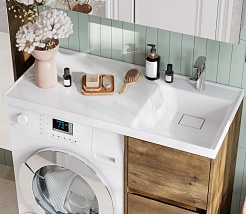 Акватон Тумба с раковиной Лондри 40 R дуб рустикальный – фотография-4